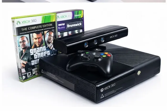 Título: Xbox 360 Slim + Kinect + Controle com Bateria + 2 Jogos (GTA IV)