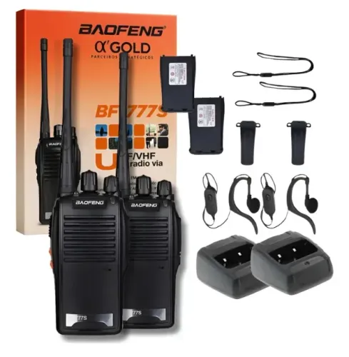 Lacrado Kit Par Rádio BAOFENG AGOLD BF-777S