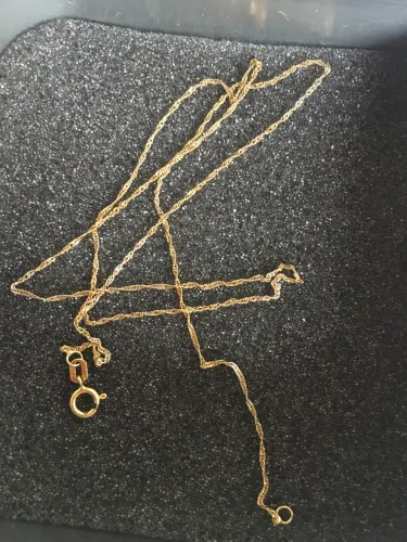 Corrente de ouro 18 k 1 g e 45 cm