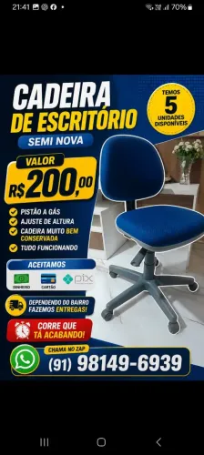 Cadeira de escritório (semi nova)