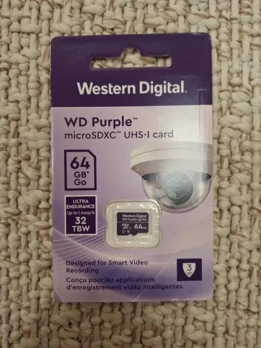 Cartão microSD WD Purple QD101 64gb