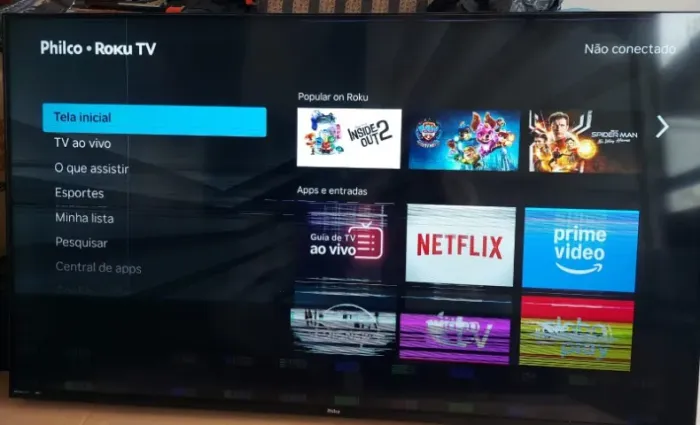 Smart TV 50" Philco com Roku