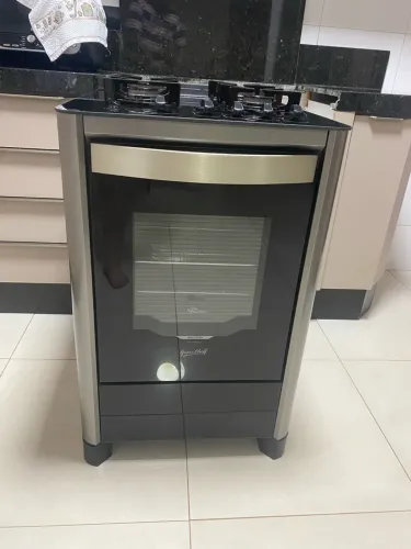 Fogão de Piso a Gás Fischer 4 bocas Gran Cheff Mesa Vidro