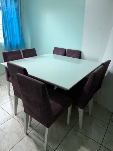 Mesa quadrada 8 lugares 