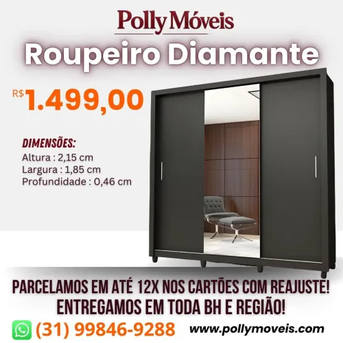 Guarda Roupa Diamante ! Pronta Entrega!