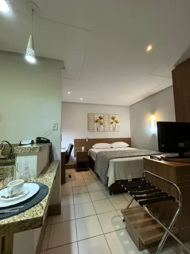Alugo Flat Mobiliado e Decorado Climatizado 01 Vaga Setor Oeste - Goiânia - GO