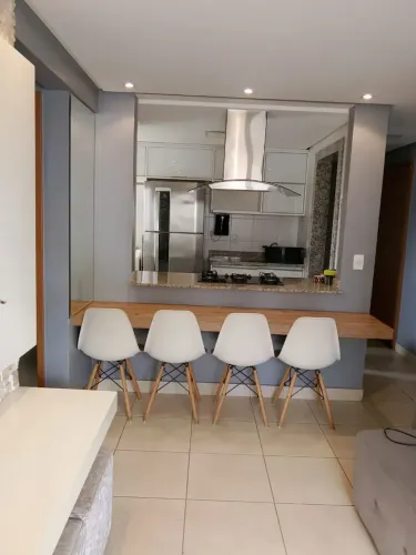 Apartamento 2 quartos sendo 1 suíte totalmente mobiliado com ar condicionado no Residencia