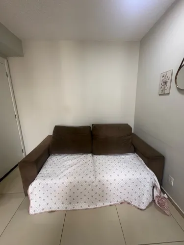 Sofá cama 2 lugares marron