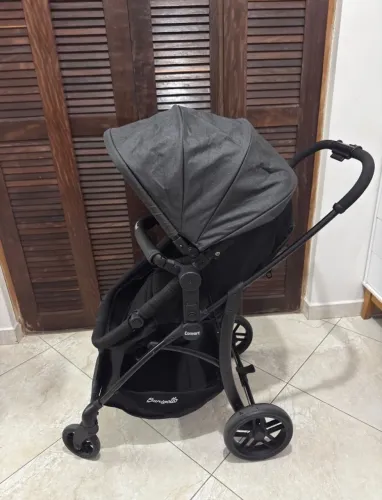 Carrinho de Bebê e Moisés Convert Burigotto - Cinza Escuro - Burigoto