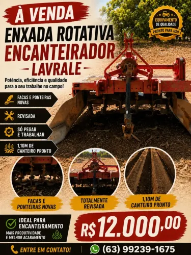 Enxada Rotativa Encanteirador Lavrale 