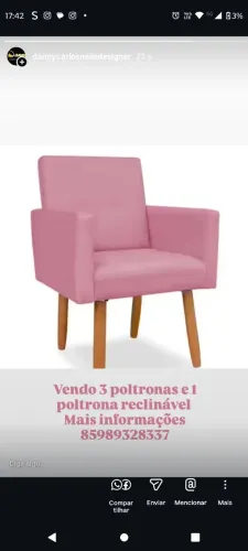 4 poltronas 1 é reclinável