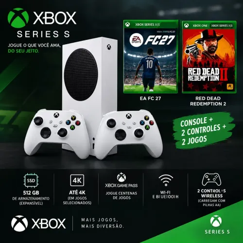 Xbox series S 2 controles + ea fc 27