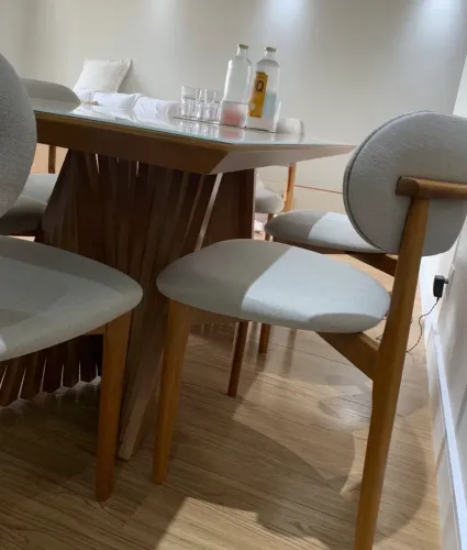 Mesa 1,80 com 6 Cadeiras Curva NOVO PRONTA ENTREGA 