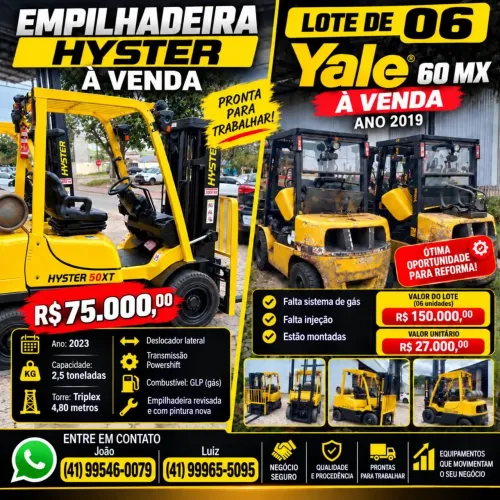 Empilhadeira HYSTER 60XT 2021