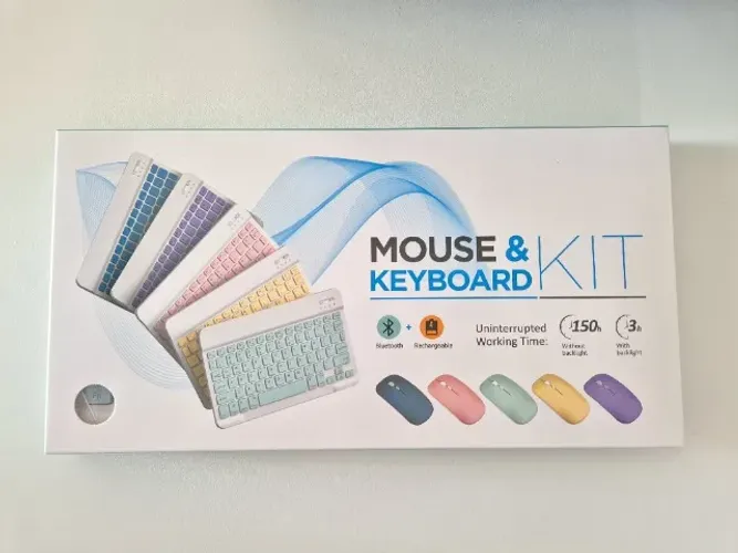 Kit mouse e teclado bluetooth para tablet