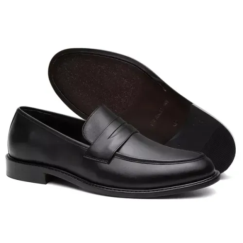 Mocassim Bernatoni Preto Couro Legitimo N°41 Novo