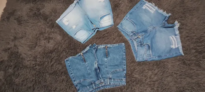 6 shorts jeans P, M e G