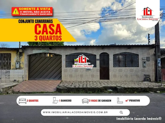 Casa térrea com 3 quartos no Conjunto Canaranas, Terreno 300m²