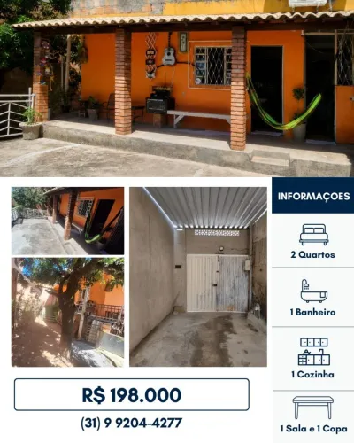 CASA 2 QUARTOS COM GARAGEM