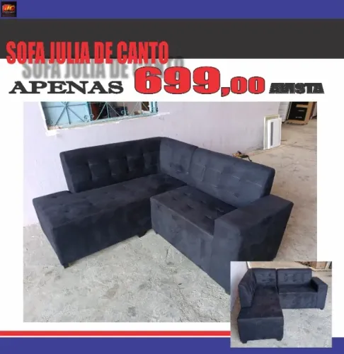 sofa julia de canto preto