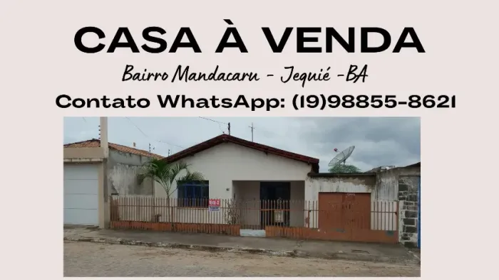 Casa à venda no Mandacaru, Jequié-BA, 3 quartos