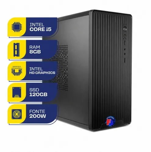 Computador Intel core I5 8GB SSD 120gb Windows 11 - Loja fs Informática 