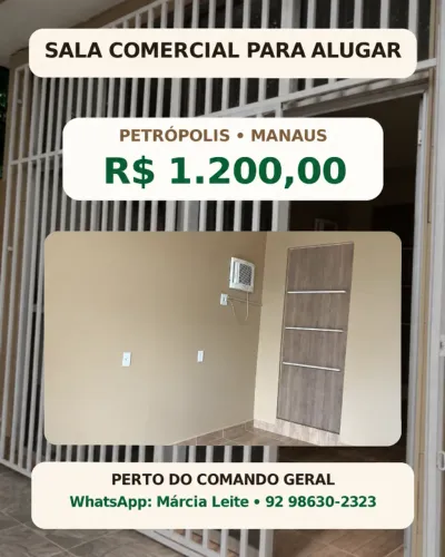 Sala Comercial para Alugar - Petrópolis, Manaus