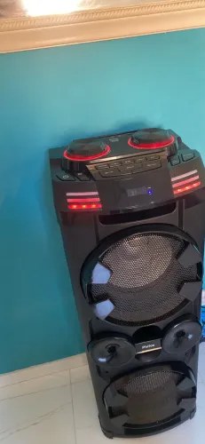 Caixa de som alto-falante Philco PCX20000 Bluetooth led 1800w RMS cor preta