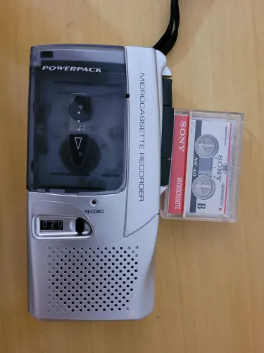Micro Gravador Cassete Recorder Power Pack Importado USA 