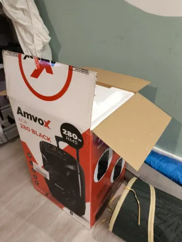 Caixa Som Amvox 280 Black Bluetooth a bateria