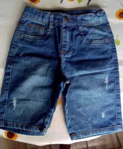 Bermuda jeans menino 7 anos