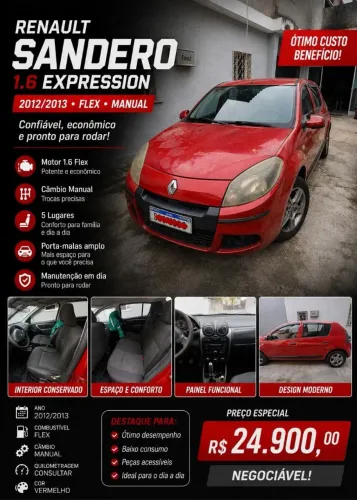 Renault Sandero Expression Hi-flex 1.6 8V 5P 2013