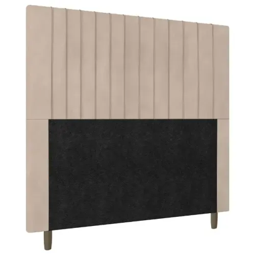 Cabeceira Cama Box Queen Size Nala | 160cm Suede Bege (LACRADA)