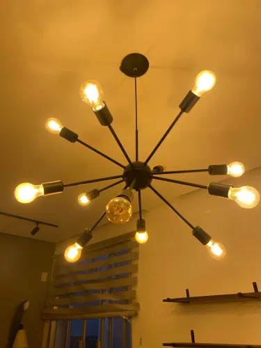 Lustre Átomo 10 lâmpadas 