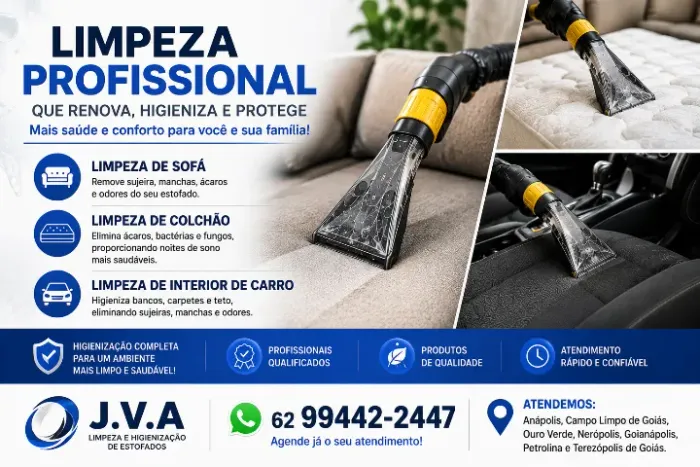 Limpeza de sofá em Anápolis