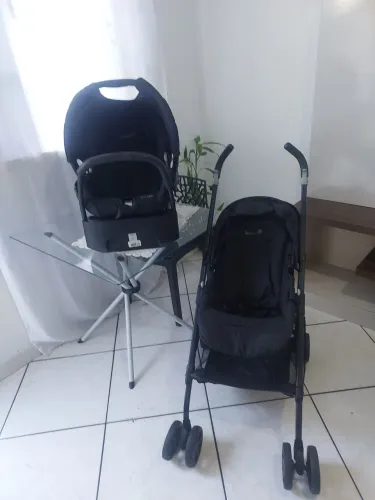 Vendo kit Carrinho de bebê + bebê conforto usado em perfeito estado