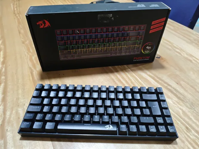 Teclado mecânico Redragon Phantom K629-KB-PT Brown USB-C 75%
