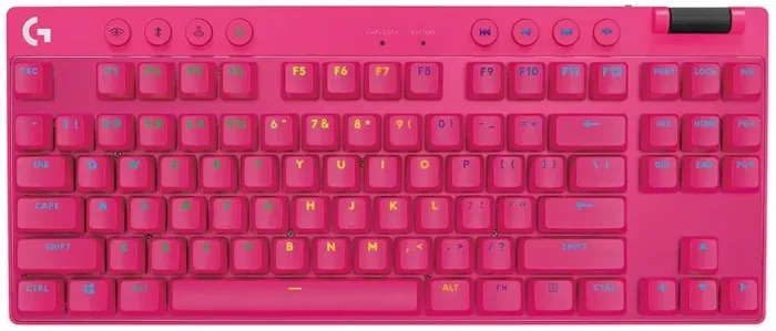Teclado Gamer Sem Fio Logitech G PRO X TKL - Rosa Magenta