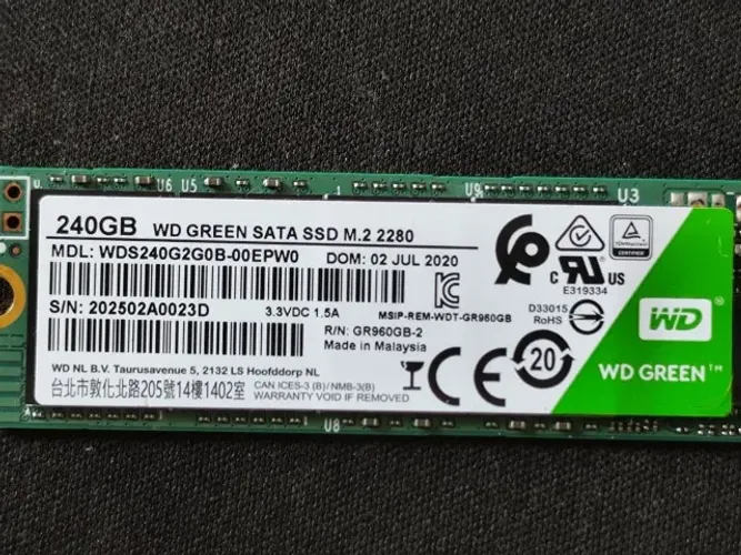 SSD 240gb wd green sata m.2 - 2280