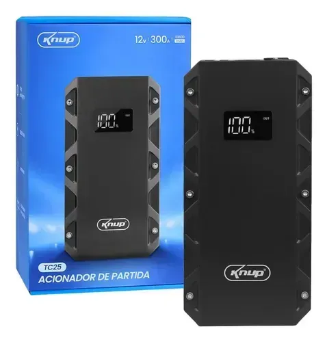 Acionador e Carregador De Partida Automotivo Portátil Usb Display Led - Knup