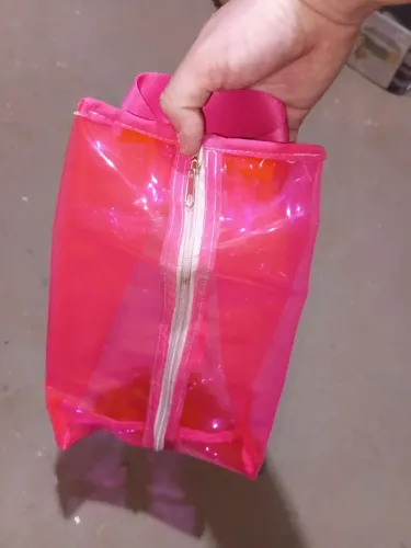 Necessáire/estiogio para maquiagem/lápis/pincéis, etc. NOVO. NUNCA USADO ROSA TRANSPARENTE
