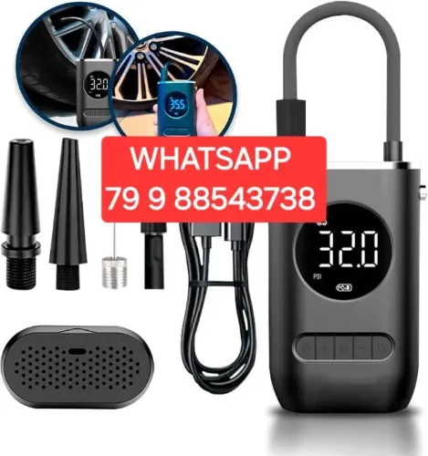 BOMBA ENCHER PNEU COMPRESSOR PORTATIL CARRO MOTO PNEU BOLA