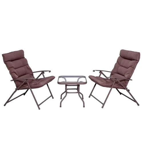Conjunto de cadeiras e mesa de centro de varanda