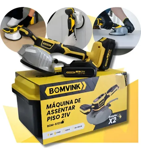 Máquina Para Assentar Piso Niveladora Vibratória 2 Baterias 127/220v