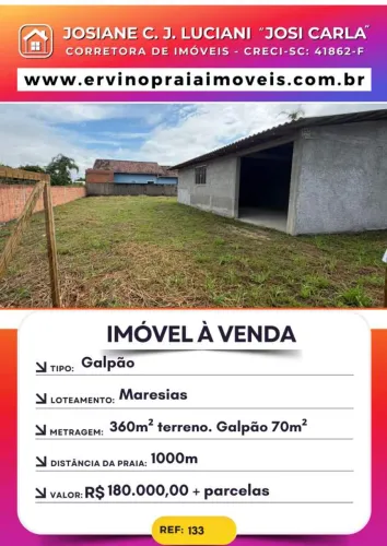 Sala Comercial para Venda em São Francisco do Sul, praia do Ervino, 1 dormitório, 1 banhei