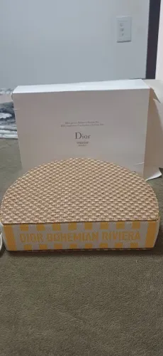 Bolsa de palha Dior Bohemian Riviera Trousse Pouch. Nova