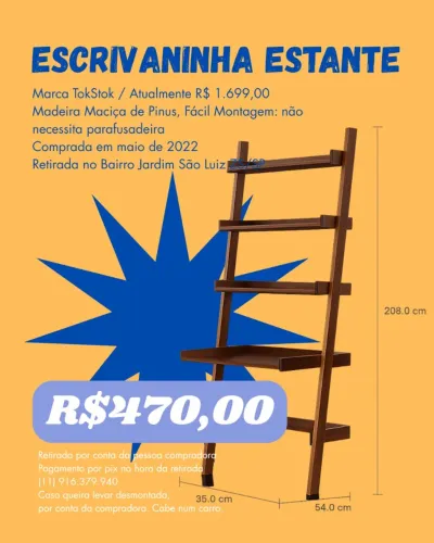 Escrivaninha Estante Mango TokStok