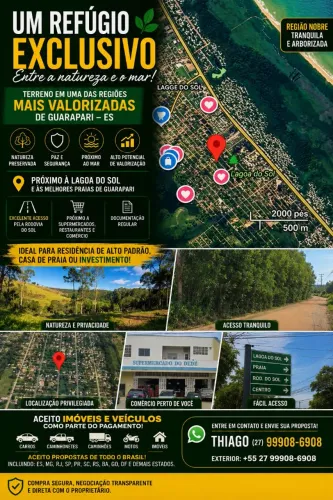 VIVA ENTRE O VERDE E O MAR - UMA DAS REGIÕES QUE MAIS CRESCEM EM GUARAPARI/ES, PARCELO