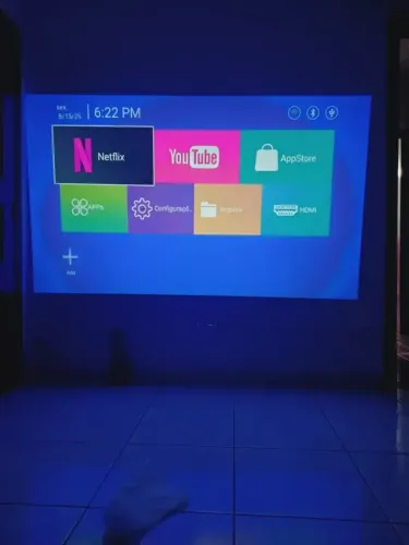 PROJETOR 180 POLEGADAS ENTREGO NOVO 12X 28 SMART TV HY 320
