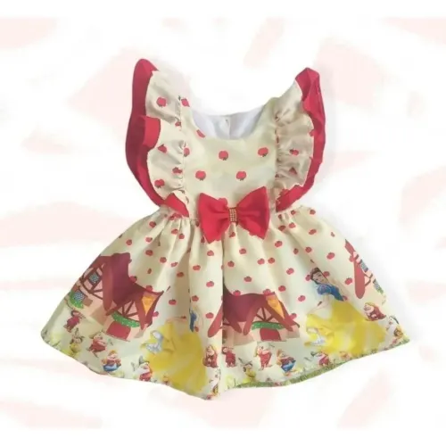 Vestido infantil de festa Branca De Neve